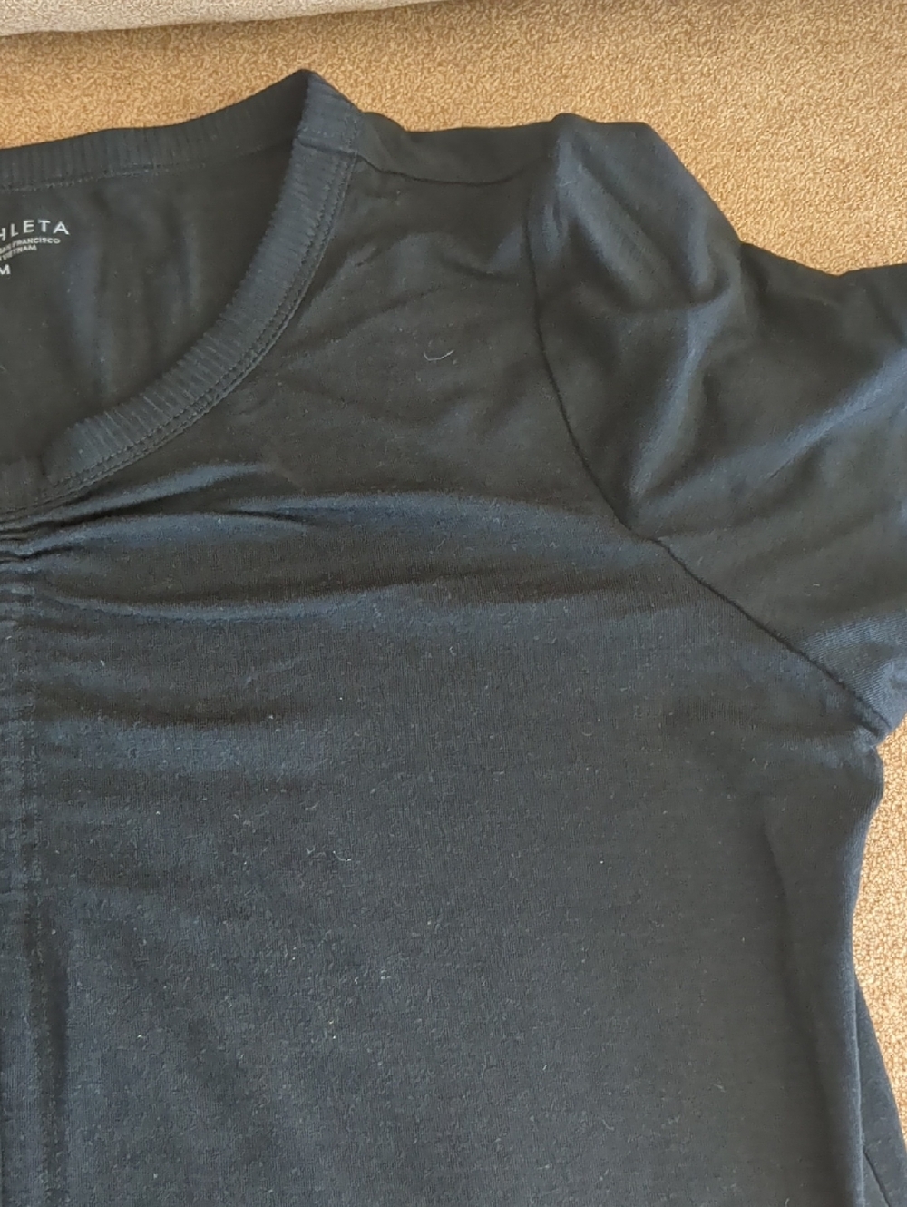 Athleta Cinch Encore Crop Top Black Medium - Picture 5 of 8